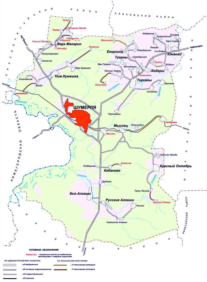 Карта вурнарского района чувашии с деревнями подробно